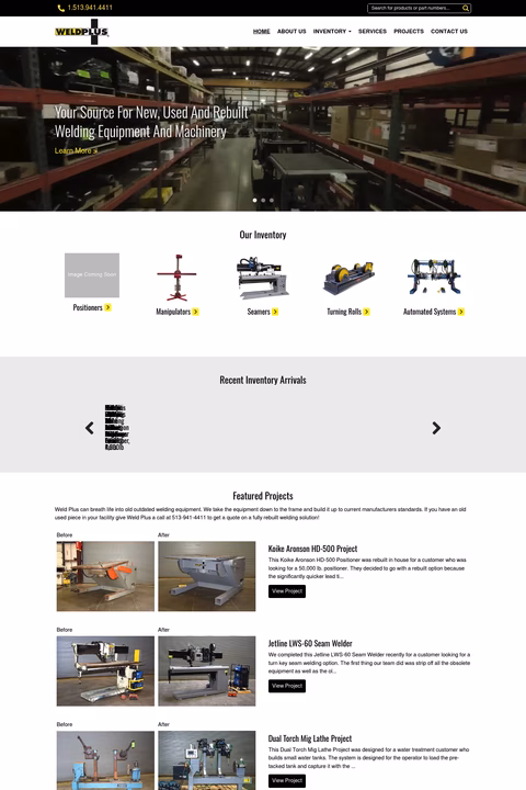 Weld-Plus Homepage 1440px