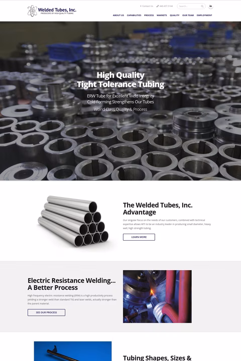 Welded-Tubes-Inc Homepage 1440px