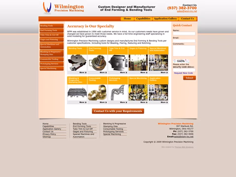 Wilmington-Precision-Machining Homepage 1440px