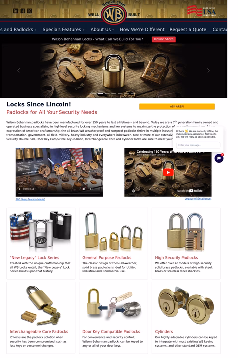 Wilson-Bohannan-Lock-Company Homepage 1440px
