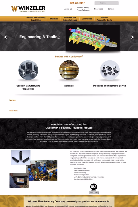 Winzeler-Manufacturing-Company Homepage 1440px