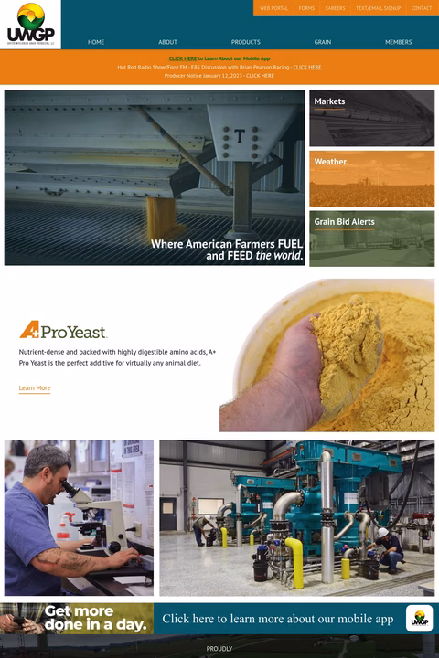 United Wisconsin Grain Producers Homepage 1440px