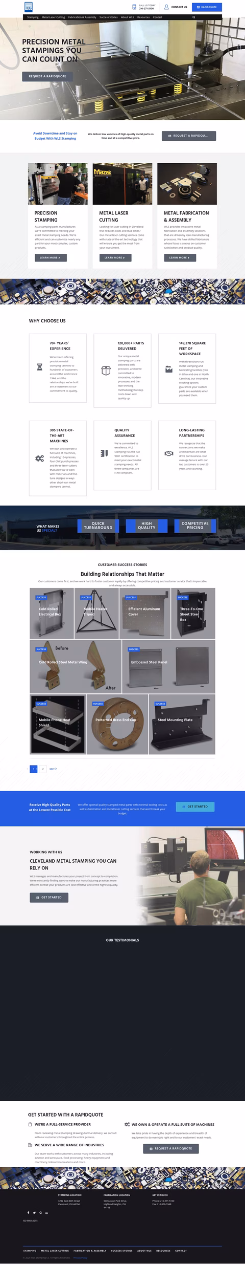 Wls-Stamping Homepage 1440px