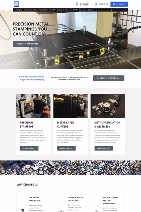 Wls-Stamping Homepage 1440px