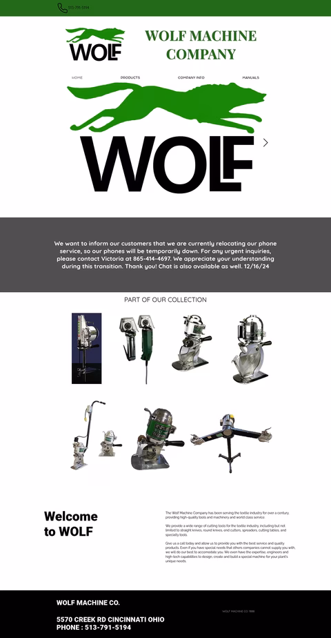 Wolf-Machine-Company Homepage 1440px