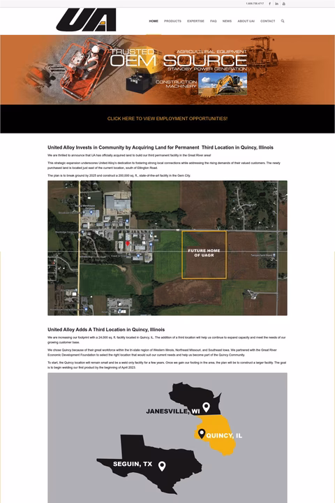 United Alloy Homepage 1440px