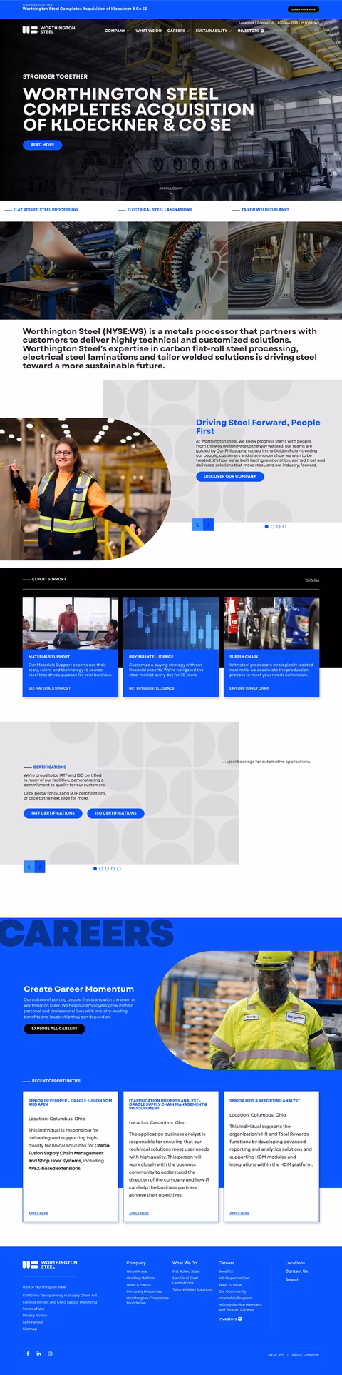 Worthington-Steel Homepage 1440px
