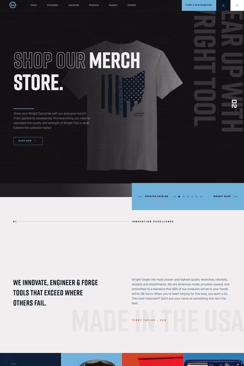 Wright-Tool Homepage 1440px