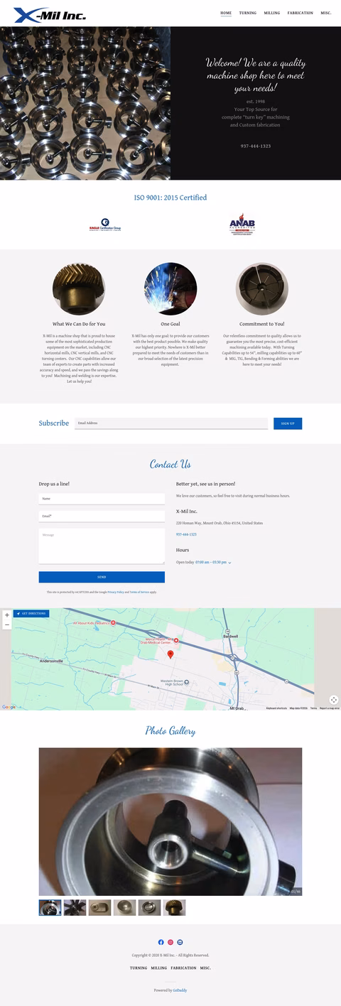 X-Mil-Inc Homepage 1440px