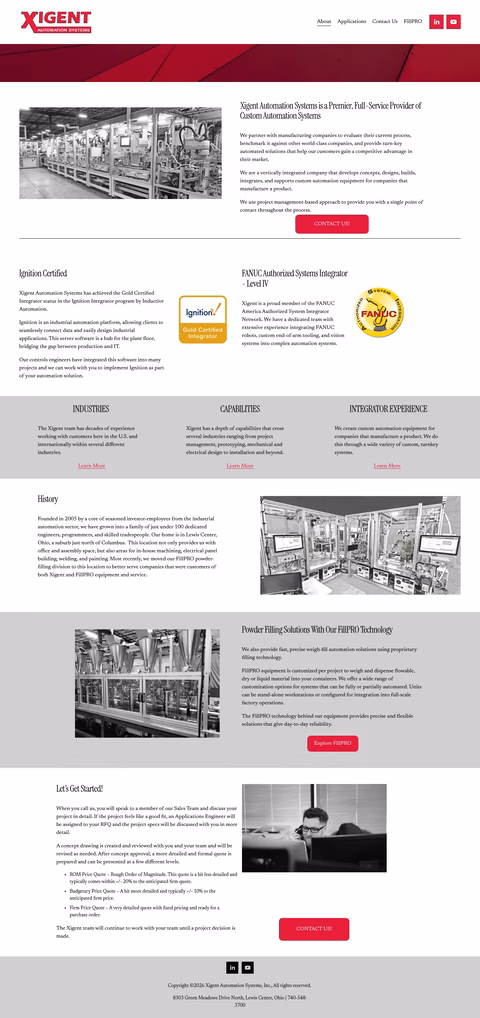 Xigent-Automation-Systems Homepage 1440px