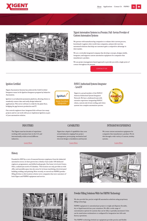 Xigent-Automation-Systems Homepage 1440px