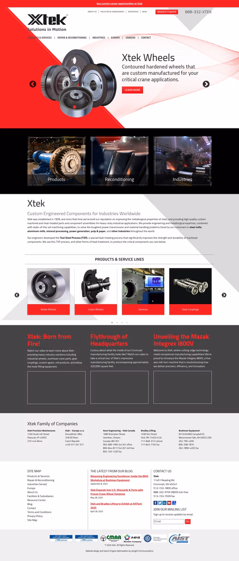 Xtek Homepage 1440px