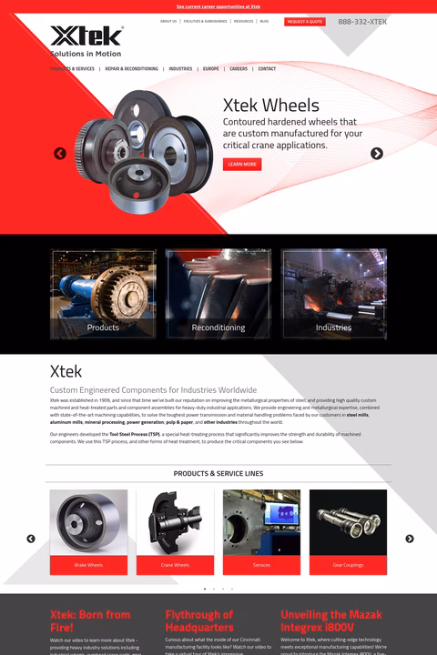 Xtek Homepage 1440px