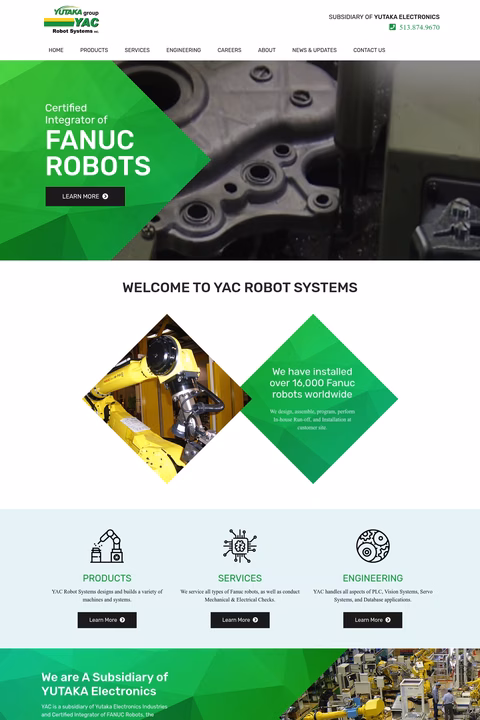 Yac-Robot-Systems Homepage 1440px