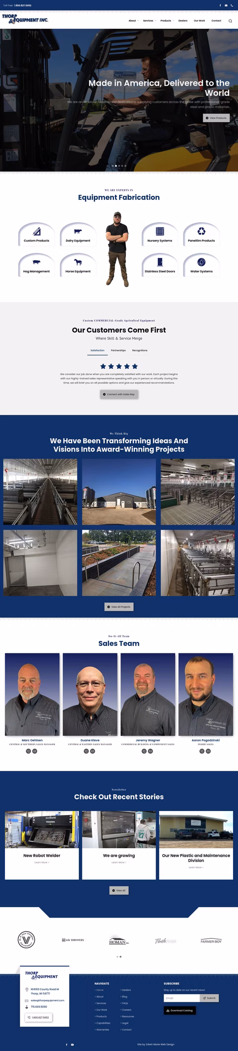 Thorp Equipment Inc Homepage 1440px