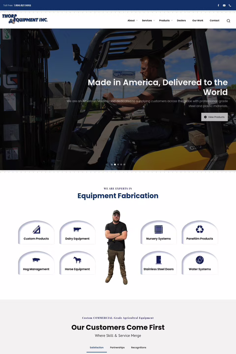 Thorp Equipment Inc Homepage 1440px