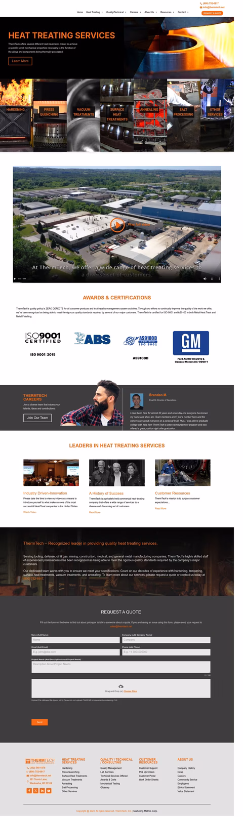 Thermtech Inc Homepage 1440px