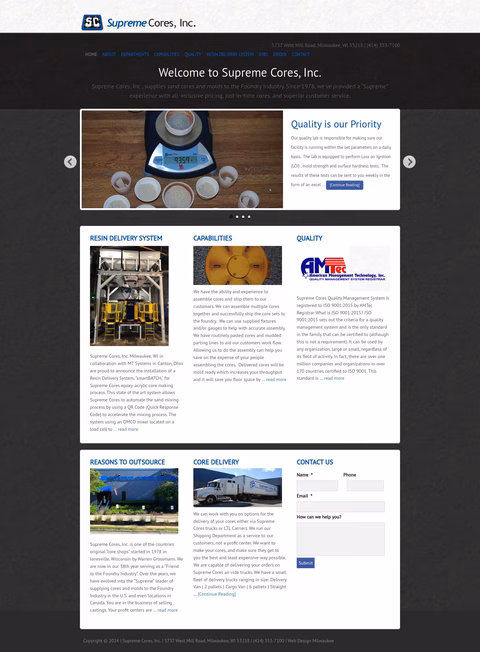 Supreme Cores Inc Homepage 1440px