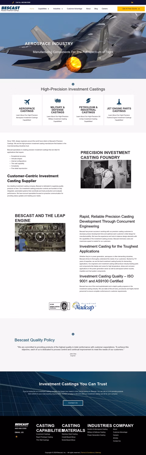Bescast Homepage 1440px
