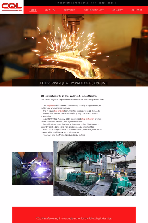 Cql-Manufacturing Homepage 1440px