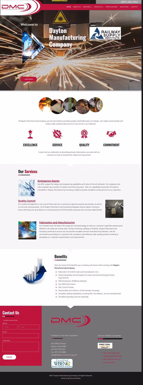 Dayton-Manufacturing-Company Homepage 1440px