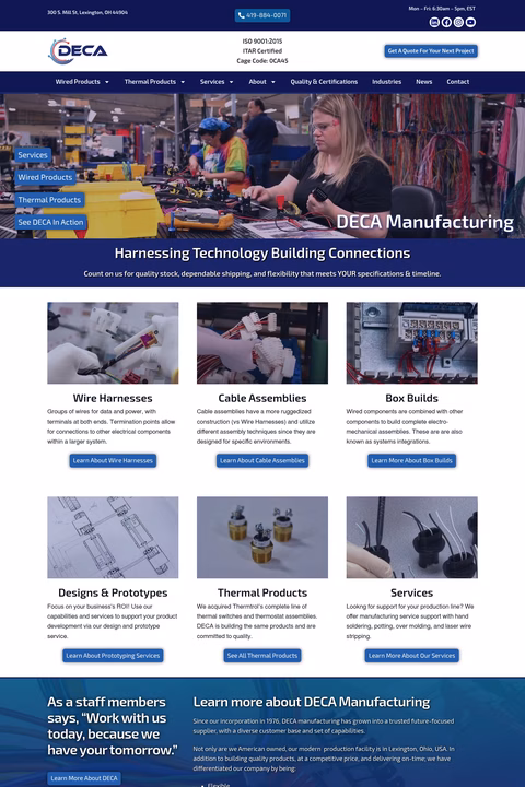 Deca-Manufacturing Homepage 1440px