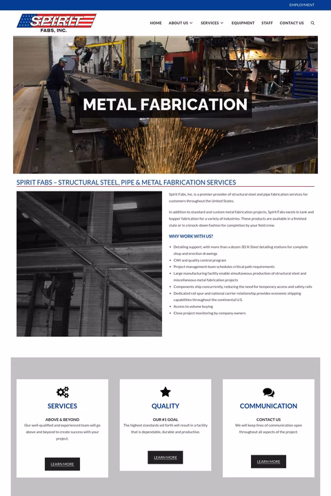 Spirit Fabs Inc Homepage 1440px