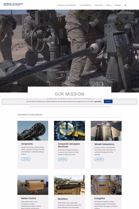 General-Dynamics-Ordnance-Tactical-Systems Homepage 1440px