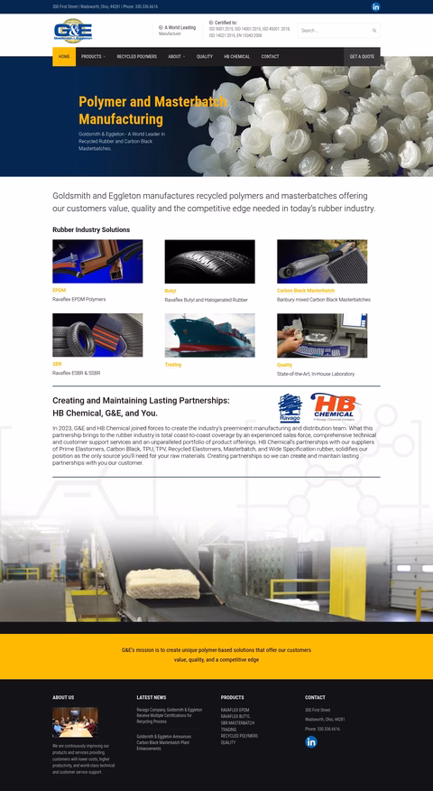 Goldsmith-Eggleton Homepage 1440px