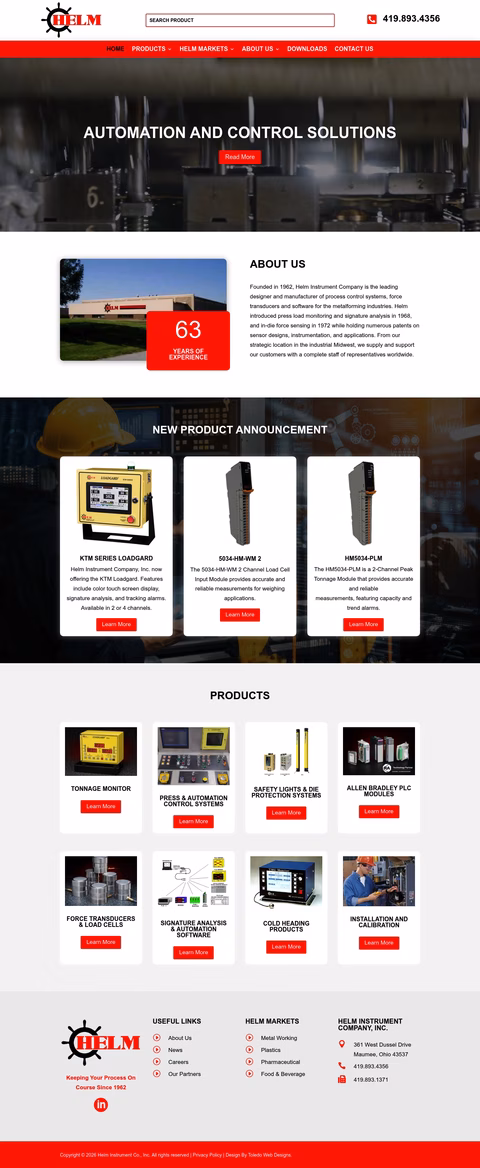 Helm-Instrument-Company Homepage 1440px
