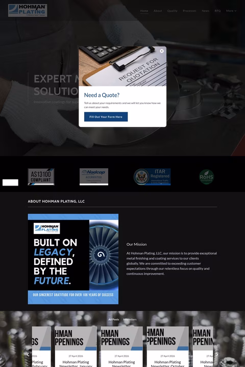 Hohman-Plating-Manufacturing Homepage 1440px