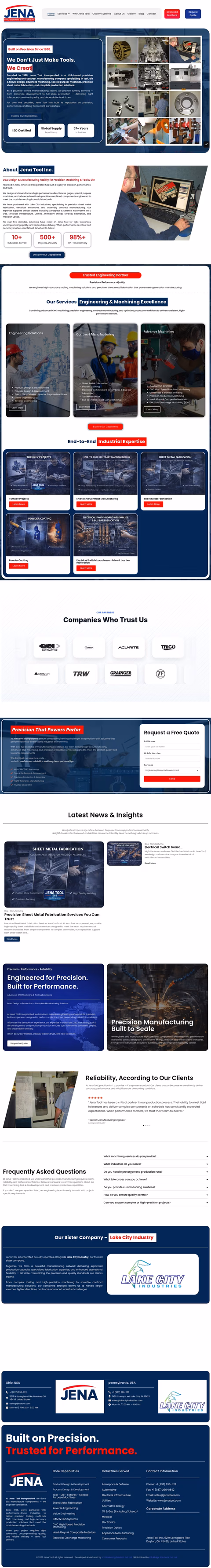 Jena-Tool-Inc Homepage 1440px