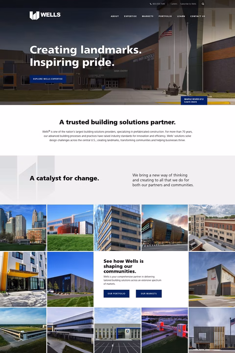 The Wells Companies Homepage 1440px