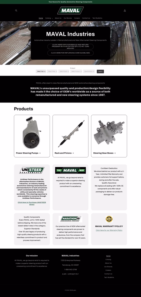Maval-Industries Homepage 1440px