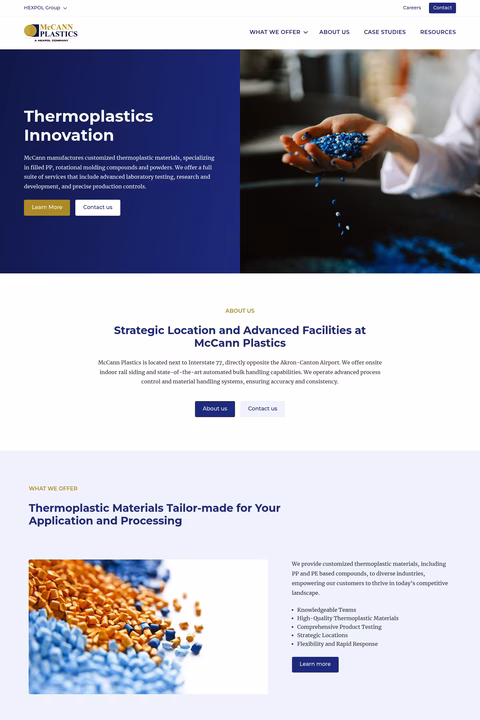 Mccann-Plastics Homepage 1440px