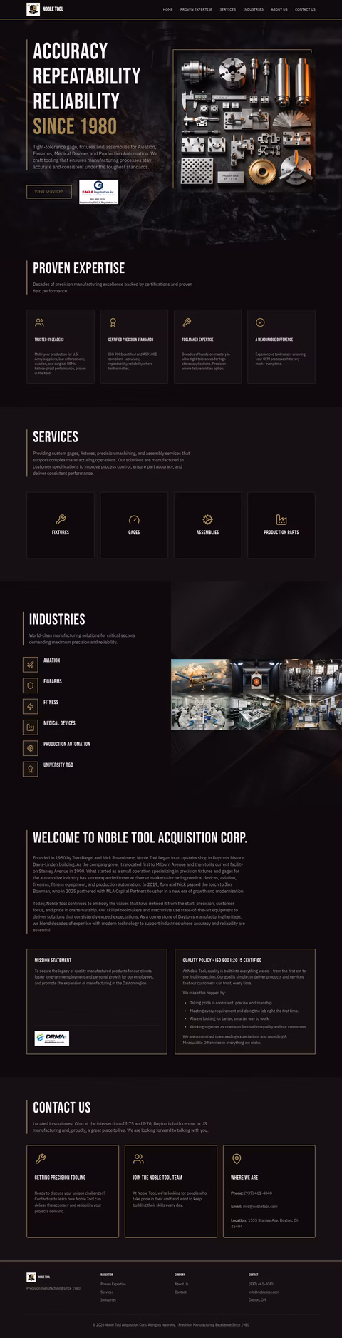 Noble-Tool Homepage 1440px