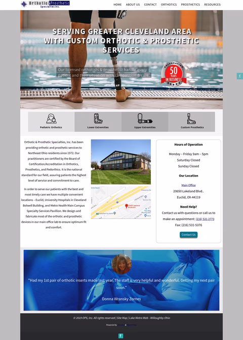 Orthotic-Prosthetic-Specialties Homepage 1440px