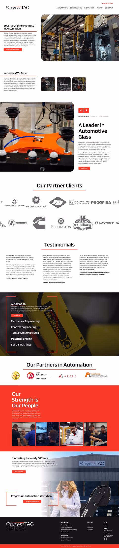 Progress-Tac Homepage 1440px