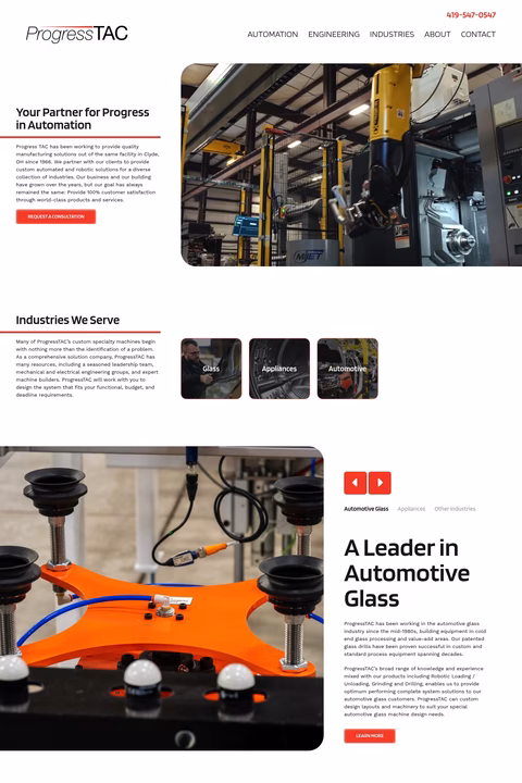 Progress-Tac Homepage 1440px