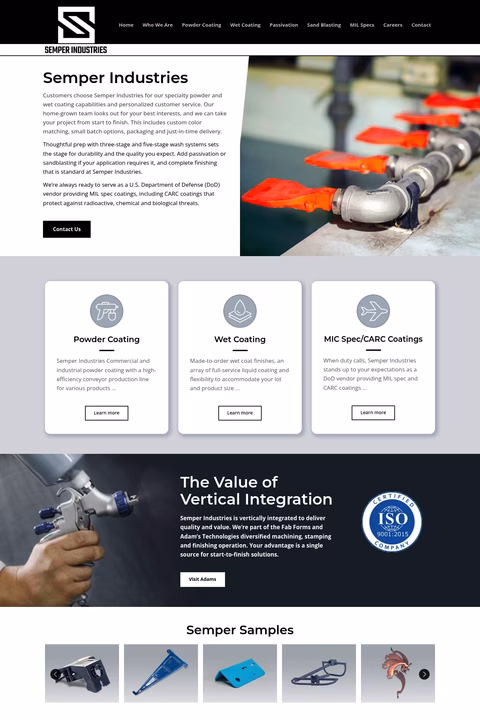 Semper-Quality Homepage 1440px