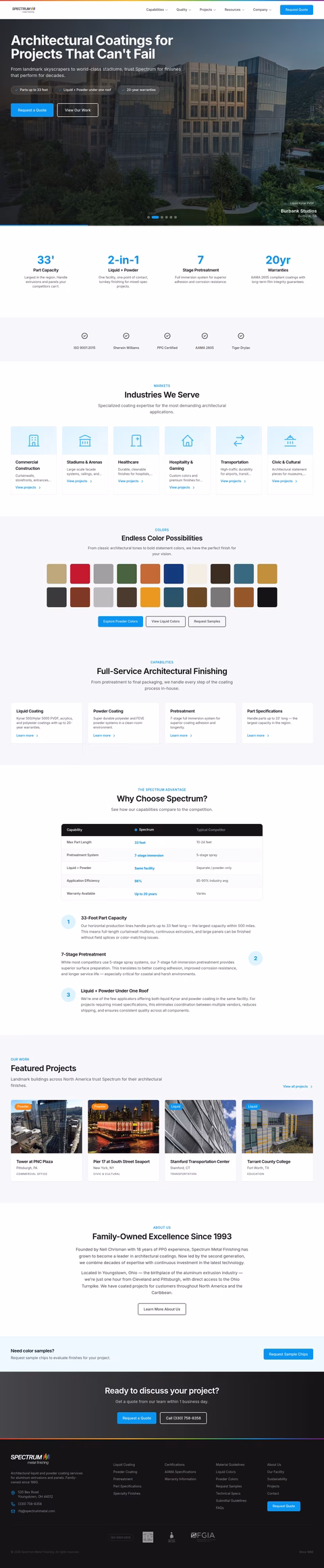 Spectrum-Metal-Finishing Homepage 1440px