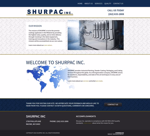 Shurpac Inc Homepage 1440px
