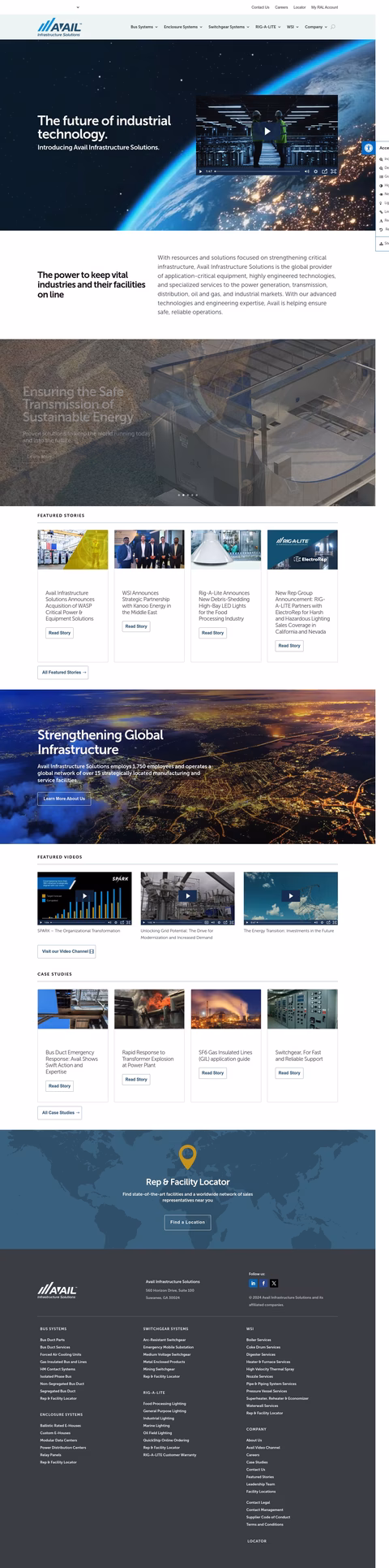 Avail Infrastructure Solutions Homepage 1440px