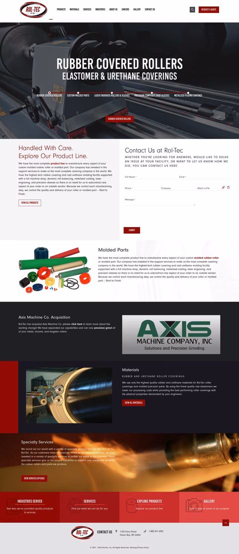 Rol Tec Inc Homepage 1440px