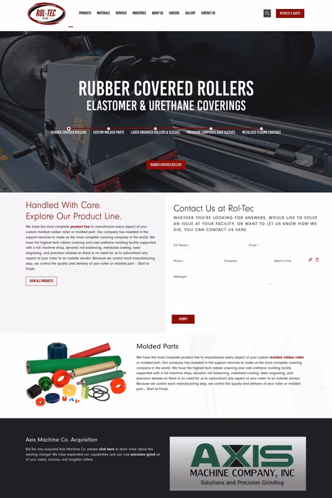 Rol Tec Inc Homepage 1440px