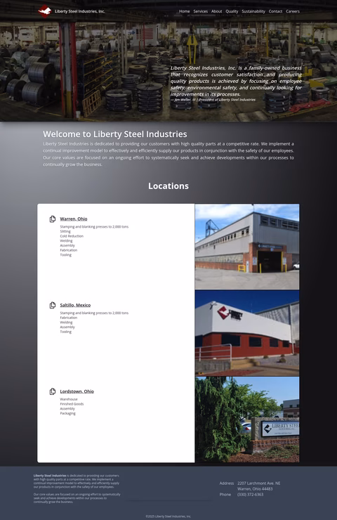 Liberty-Steel-Industries Homepage 1440px