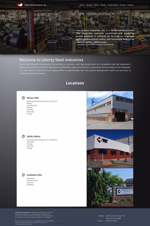 Liberty-Steel-Industries Homepage 1440px