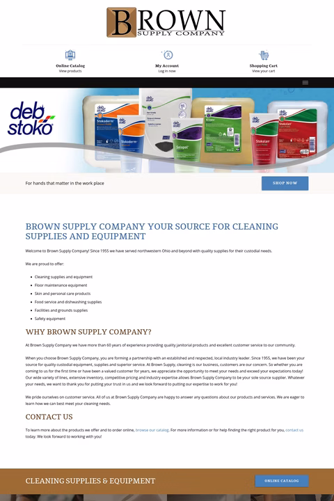 Brown-Supply-Company Homepage 1440px