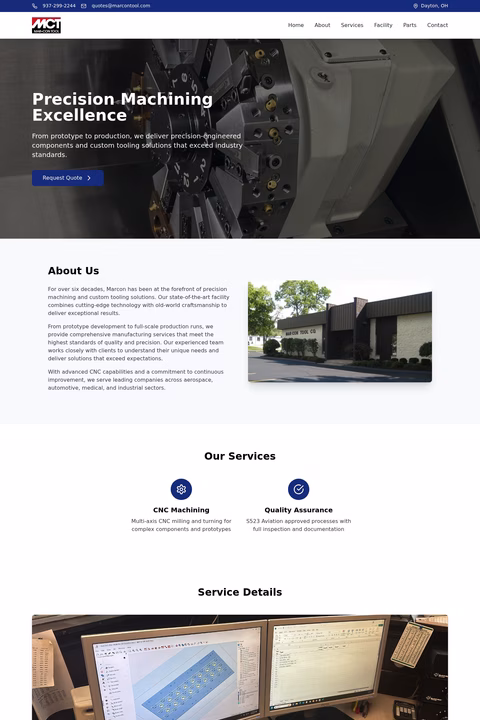 Mar-Con-Tool Homepage 1440px