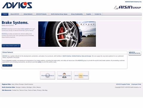 Advics-North-America Homepage 1440px